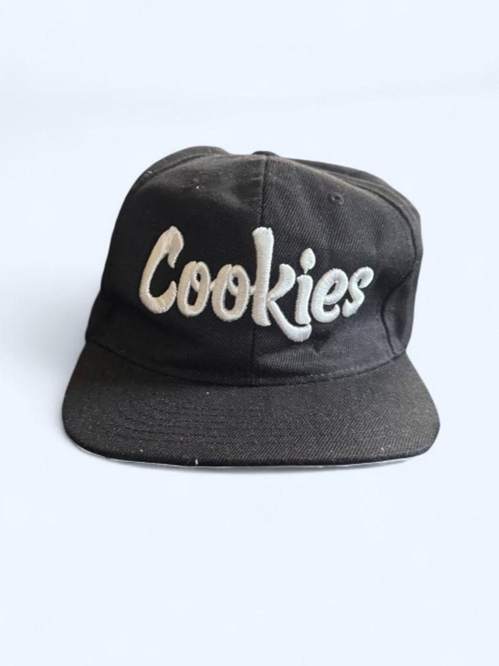 Cookies Black Snapback Hat with White Embroidered Logo